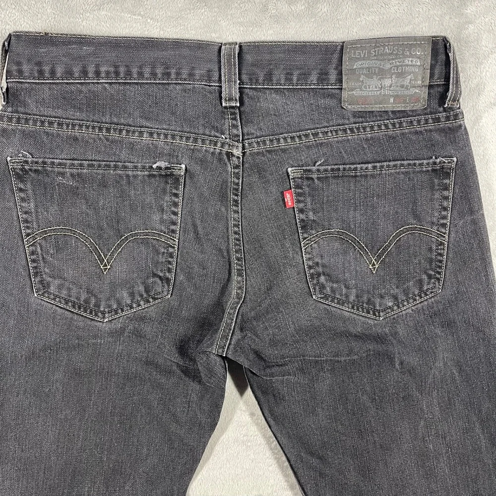 Levi's 511 Skinny Jeans Mens 34(32)x29(28.5) Black Faded Denim 100% Cotton